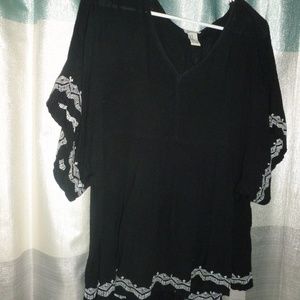Large NWOT forever 21 blouse flowy high low